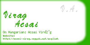 virag acsai business card